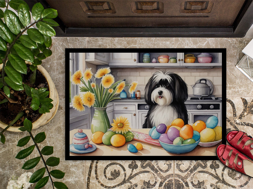 Decorating Easter Havanese Doormat Indoor Outdoor 18H X 27W Front Door Mat Rugs for Entryway, Non Slip Washable