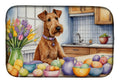 Decorating Easter Irish Terrier Dish Drying Mat Absorbent Dish Drying Mat Pad for Kitchen Counter Dish Drainer Mat for Countertop, 14 x 21", Multicolor