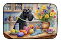 Decorating Easter Kerry Blue Terrier Dish Drying Mat Absorbent Dish Drying Mat Pad for Kitchen Counter Dish Drainer Mat for Countertop, 14 x 21", Multicolor