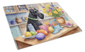 Decorating Easter Kerry Blue Terrier Cutting Board Tempered Glass Kitchen Cutting Surface, Heat Resistant Chopping, Non-Slip Feet, Food Prep & Serving