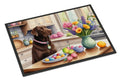 Decorating Easter Chocolate Labrador Retriever Doormat Indoor Outdoor 18H X 27W Front Door Mat Rugs for Entryway, Non Slip Washable