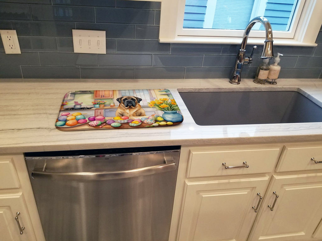 Decorating Easter Mastiff Dish Drying Mat Absorbent Dish Drying Mat Pad for Kitchen Counter Dish Drainer Mat for Countertop, 14 x 21", Multicolor