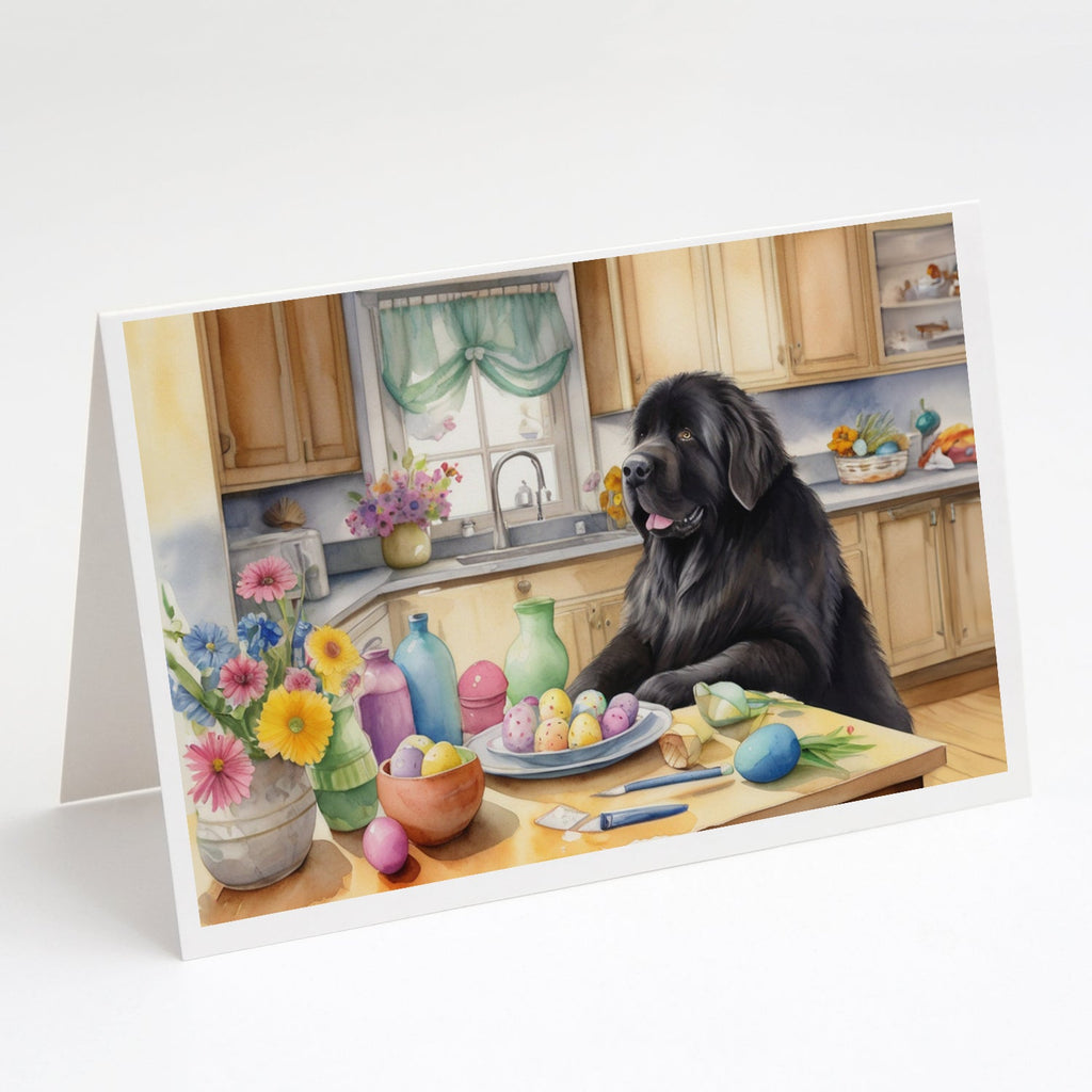 Decorating Easter Newfoundland Greeting Cards Pack of 8 Blank Cards with Envelopes Whimsical A7 Size 5x7