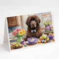 Decorating Easter Newfoundland Greeting Cards Pack of 8 Blank Cards with Envelopes Whimsical A7 Size 5x7