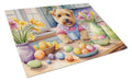 Decorating Easter Norfolk Terrier Cutting Board Tempered Glass Kitchen Cutting Surface, Heat Resistant Chopping, Non-Slip Feet, Food Prep & Serving