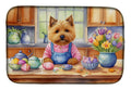 Decorating Easter Norwich Terrier Dish Drying Mat Absorbent Dish Drying Mat Pad for Kitchen Counter Dish Drainer Mat for Countertop, 14 x 21", Multicolor