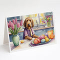 Decorating Easter Otterhound Greeting Cards Pack of 8 Blank Cards with Envelopes Whimsical A7 Size 5x7