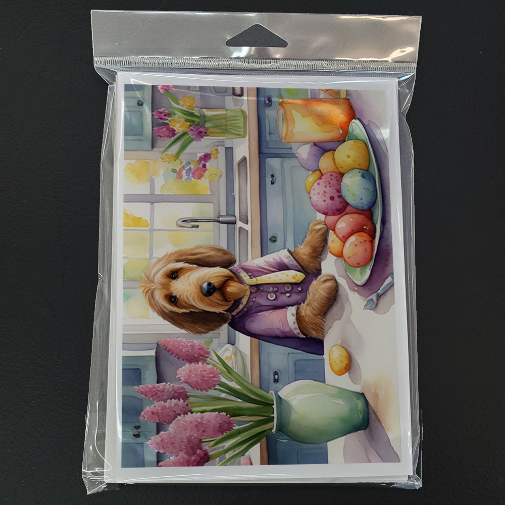 Decorating Easter Otterhound Greeting Cards Pack of 8 Blank Cards with Envelopes Whimsical A7 Size 5x7