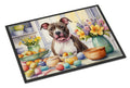 Decorating Easter Pit Bull Terrier Doormat Indoor Outdoor 24H X 36W Front Door Mat Rugs for Entryway, Non Slip Washable Low Pile,