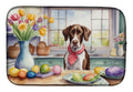 Decorating Easter Pointer Dish Drying Mat Absorbent Dish Drying Mat Pad for Kitchen Counter Dish Drainer Mat for Countertop, 14 x 21", Multicolor