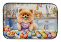 Decorating Easter Pomeranian Dish Drying Mat Absorbent Dish Drying Mat Pad for Kitchen Counter Dish Drainer Mat for Countertop, 14 x 21", Multicolor