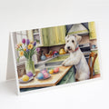 Decorating Easter Sealyham Terrier Greeting Cards Pack of 8 Blank Cards with Envelopes Whimsical A7 Size 5x7