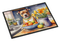 Decorating Easter Staffordshire Bull Terrier Doormat Indoor Outdoor 24H X 36W Front Door Mat Rugs for Entryway, Non Slip Washable Low Pile,