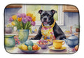 Decorating Easter Staffordshire Bull Terrier Dish Drying Mat Absorbent Dish Drying Mat Pad for Kitchen Counter Dish Drainer Mat for Countertop, 14 x 21", Multicolor