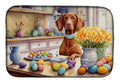 Decorating Easter Vizsla Dish Drying Mat Absorbent Dish Drying Mat Pad for Kitchen Counter Dish Drainer Mat for Countertop, 14 x 21", Multicolor