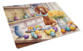 Decorating Easter Vizsla Cutting Board Tempered Glass Kitchen Cutting Surface, Heat Resistant Chopping, Non-Slip Feet, Food Prep & Serving