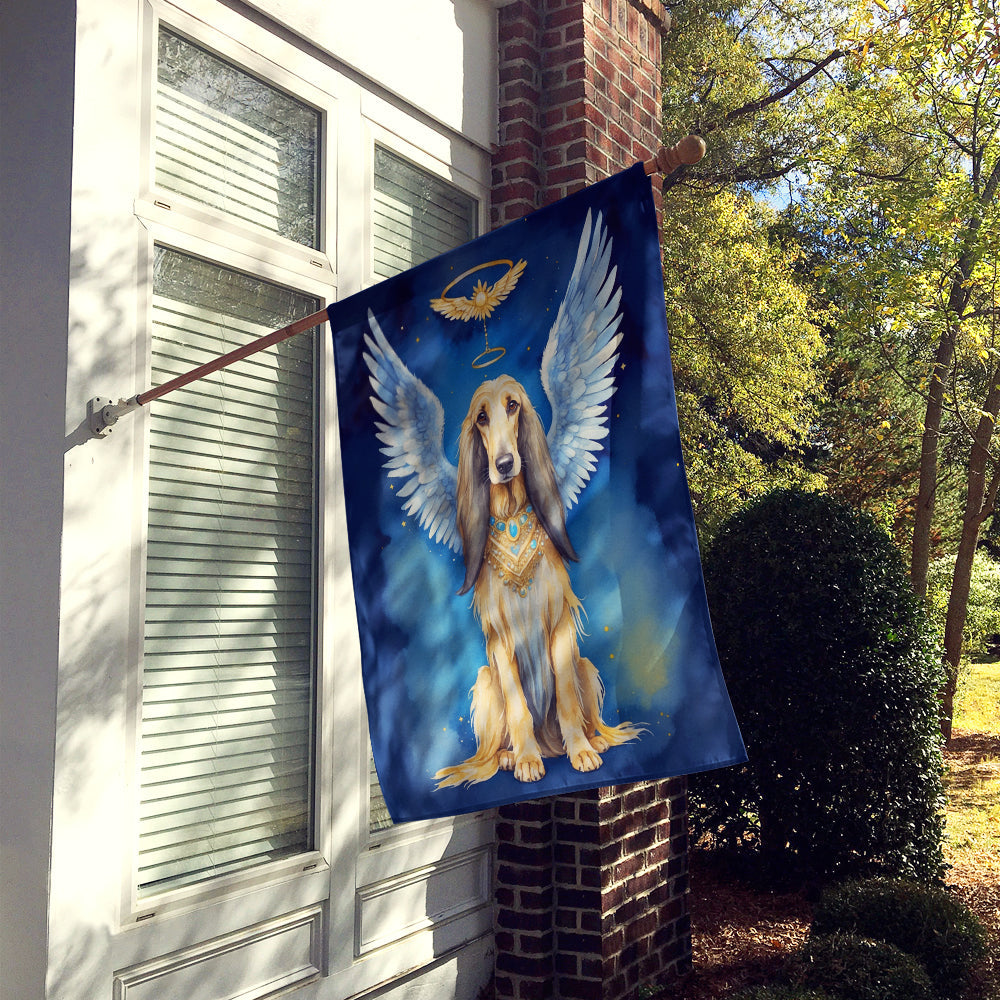 Afghan Hound My Angel House Flag 28x40 Porch Sleeve Pole Decorative Outside Yard Banner Artwork Wall Hanging, Polyester