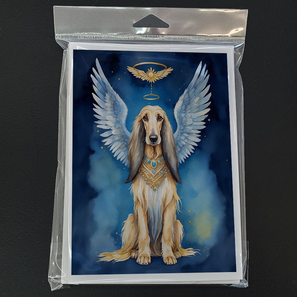 Afghan Hound My Angel Greeting Cards Pack of 8 Blank Cards with Envelopes Whimsical A7 Size 5x7