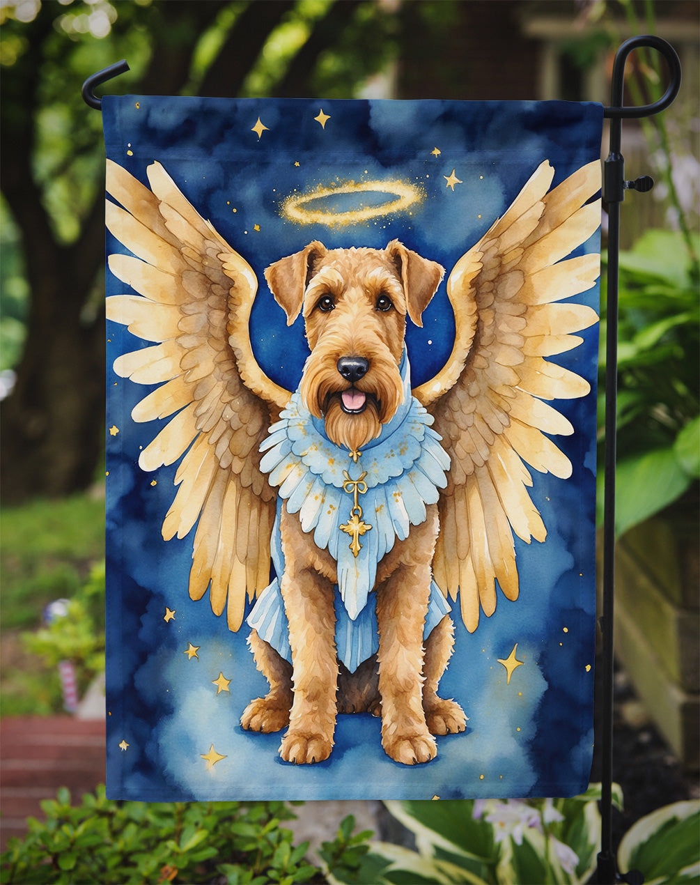 Airedale Terrier My Angel Garden Flag Mailbox Decorative Yard Banner Outside Patio Artwork for Flower Beds, Garden Size, Multicolor
