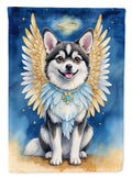 Alaskan Klee Kai My Angel House Flag 28x40 Porch Sleeve Pole Decorative Outside Yard Banner Artwork Wall Hanging, Polyester