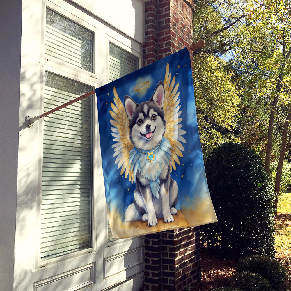 Alaskan Klee Kai My Angel House Flag 28x40 Porch Sleeve Pole Decorative Outside Yard Banner Artwork Wall Hanging, Polyester