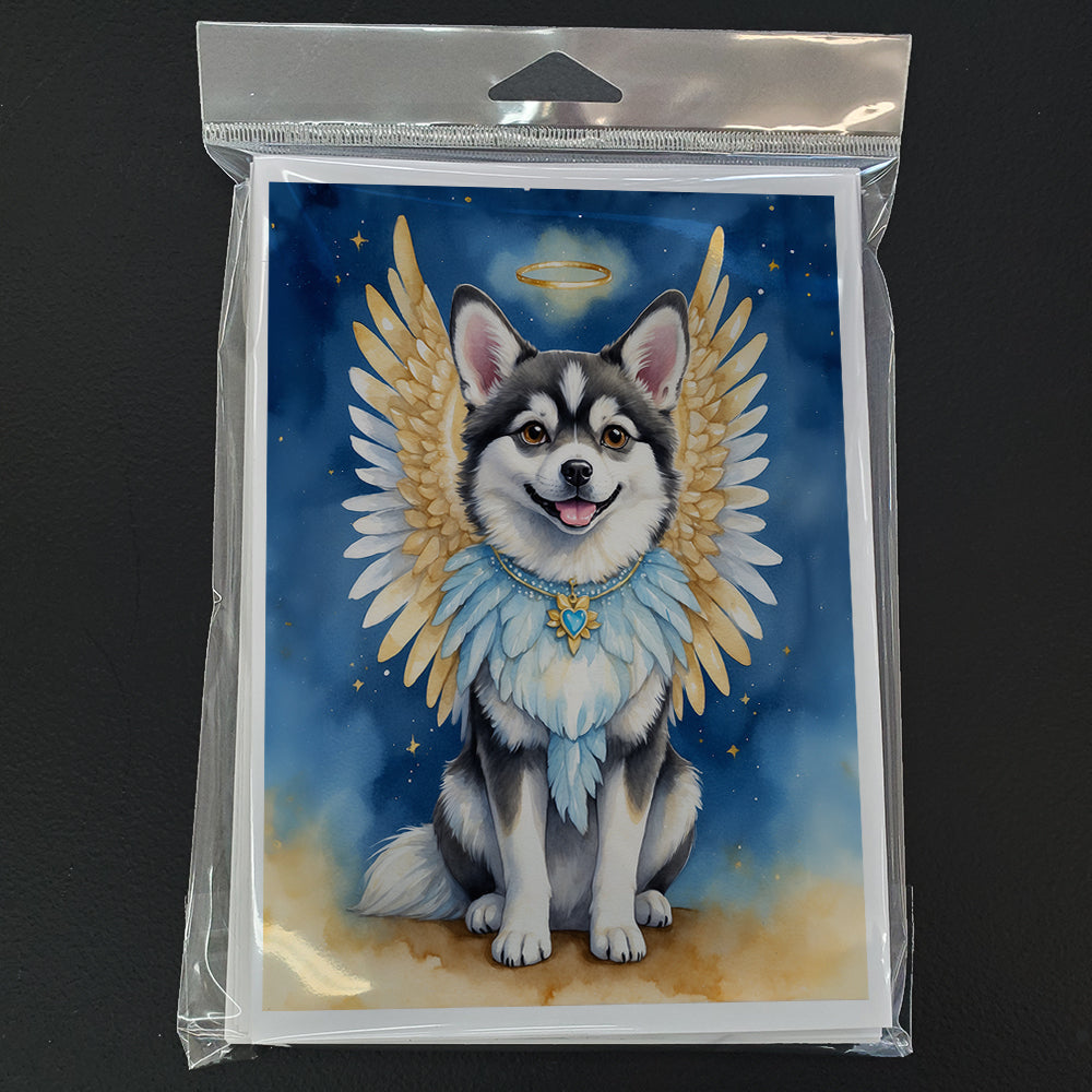 Alaskan Klee Kai My Angel Greeting Cards Pack of 8 Blank Cards with Envelopes Whimsical A7 Size 5x7