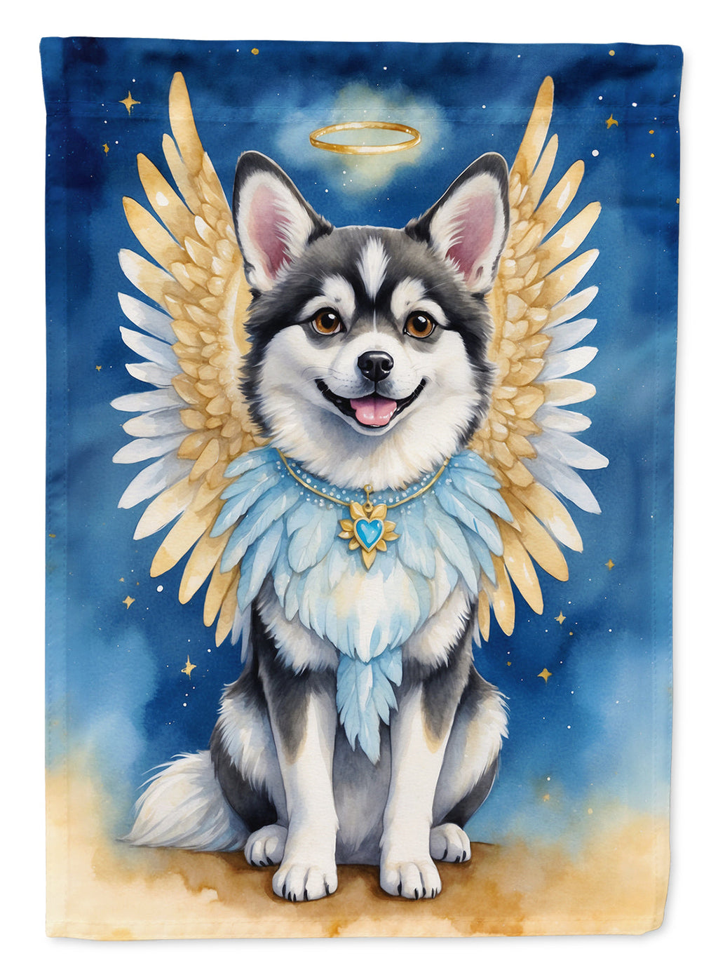 Alaskan Klee Kai My Angel Garden Flag Mailbox Decorative Yard Banner Outside Patio Artwork for Flower Beds, Garden Size, Multicolor