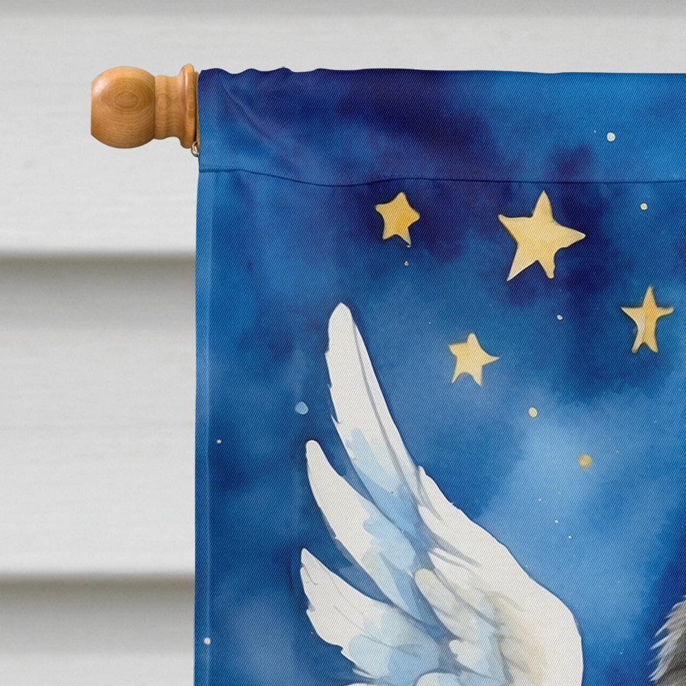 Alaskan Malamute My Angel House Flag 28x40 Porch Sleeve Pole Decorative Outside Yard Banner Artwork Wall Hanging, Polyester