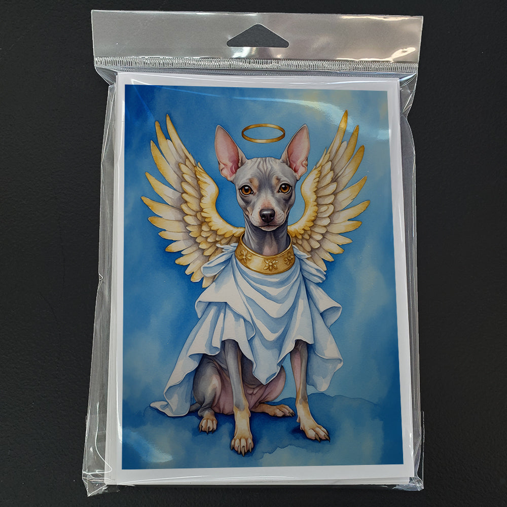American Hairless Terrier My Angel Greeting Cards Pack of 8 Blank Cards with Envelopes Whimsical A7 Size 5x7