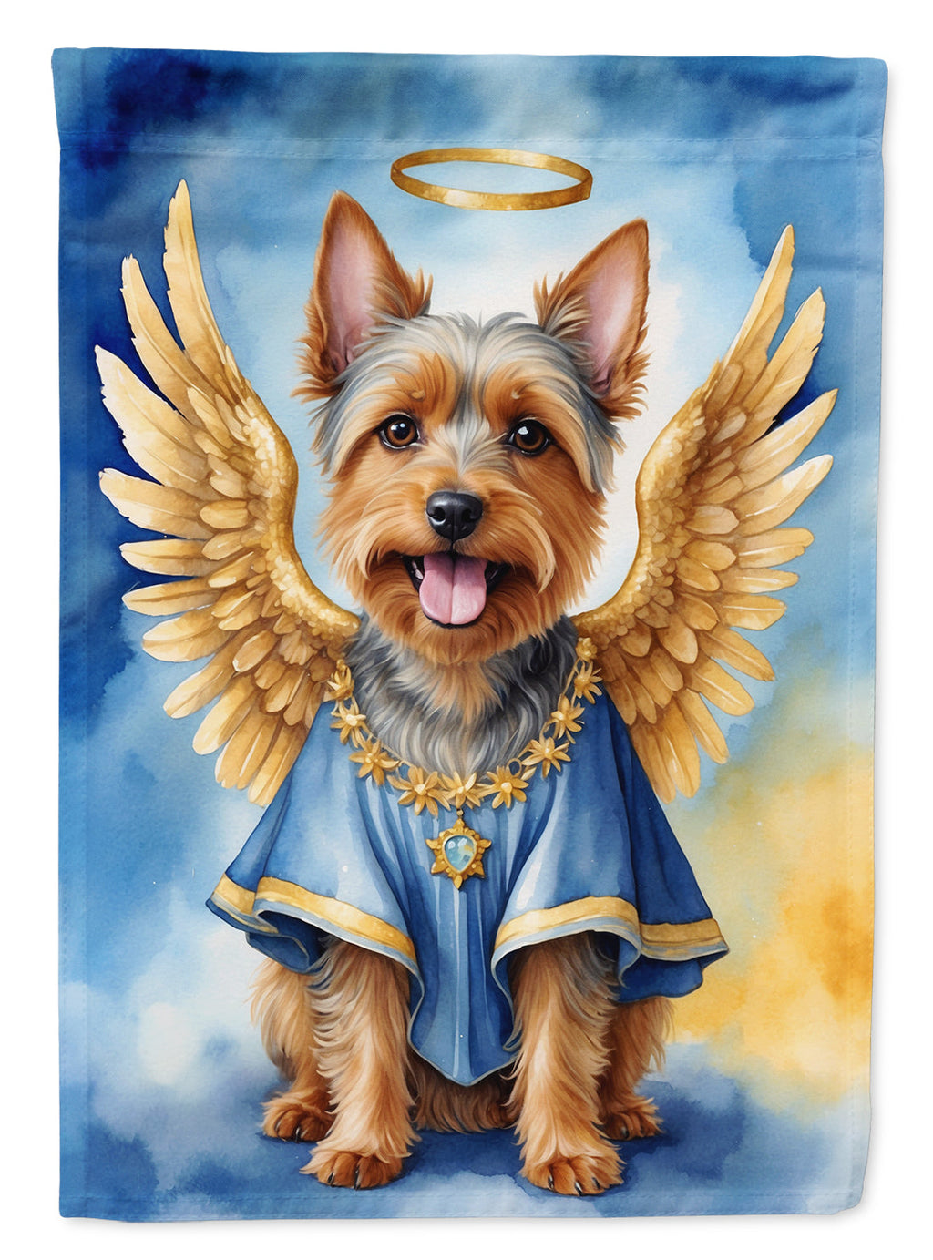 Australian Terrier My Angel Garden Flag Mailbox Decorative Yard Banner Outside Patio Artwork for Flower Beds, Garden Size, Multicolor