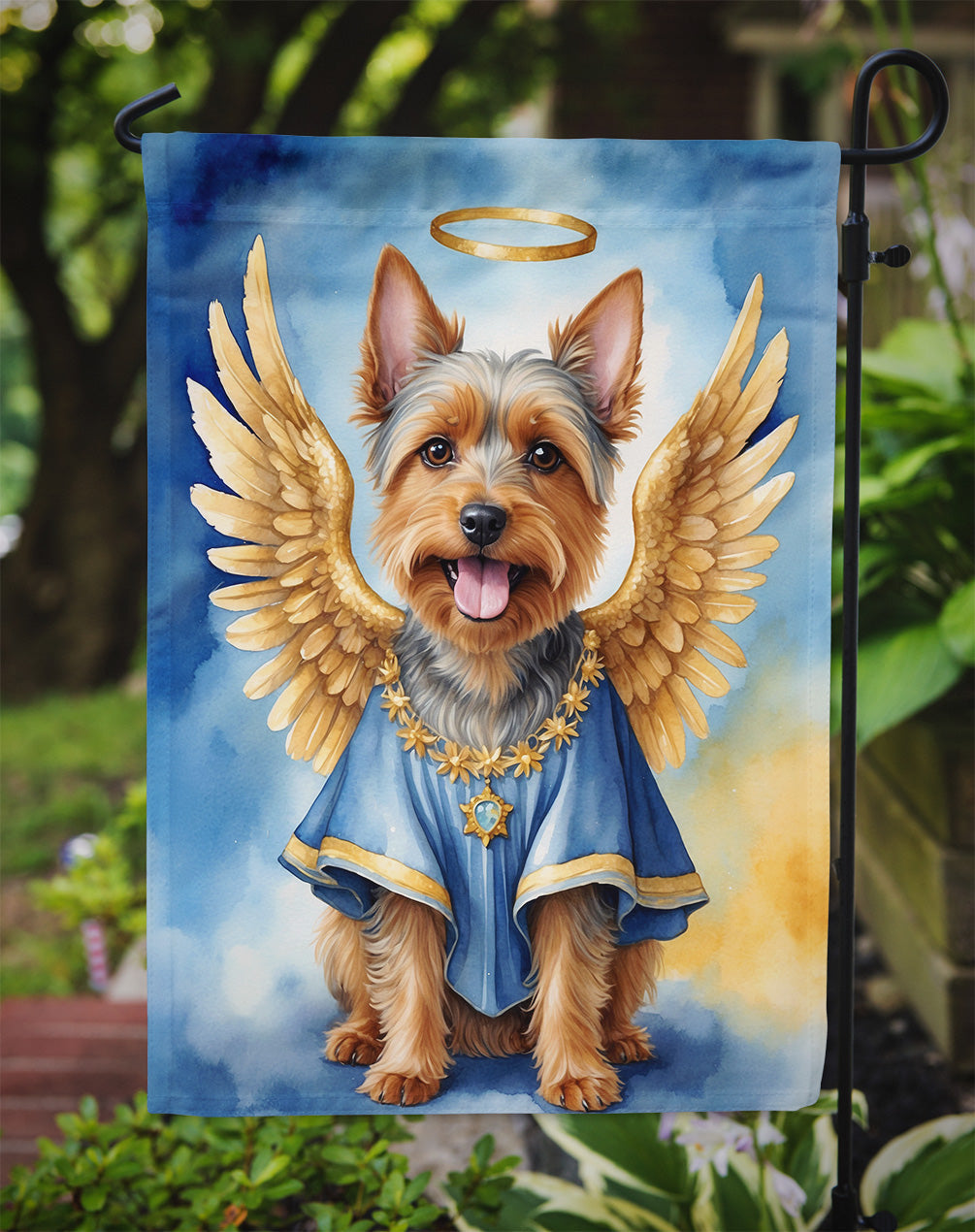 Australian Terrier My Angel Garden Flag Mailbox Decorative Yard Banner Outside Patio Artwork for Flower Beds, Garden Size, Multicolor