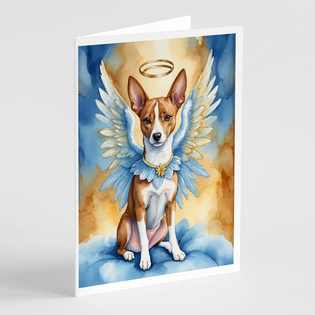 Basenji My Angel Greeting Cards Pack of 8 Blank Cards with Envelopes Whimsical A7 Size 5x7
