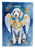 Bedlington Terrier My Angel House Flag 28x40 Porch Sleeve Pole Decorative Outside Yard Banner Artwork Wall Hanging, Polyester