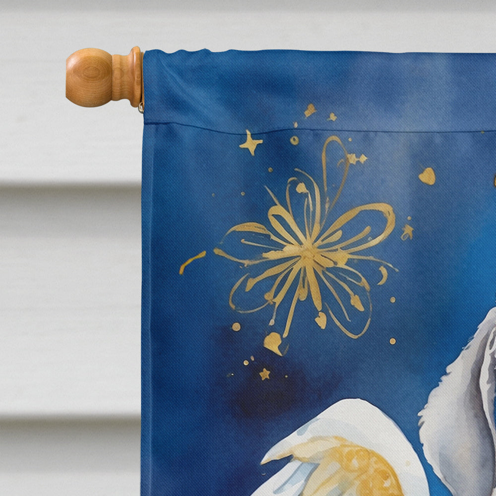 Bedlington Terrier My Angel House Flag 28x40 Porch Sleeve Pole Decorative Outside Yard Banner Artwork Wall Hanging, Polyester