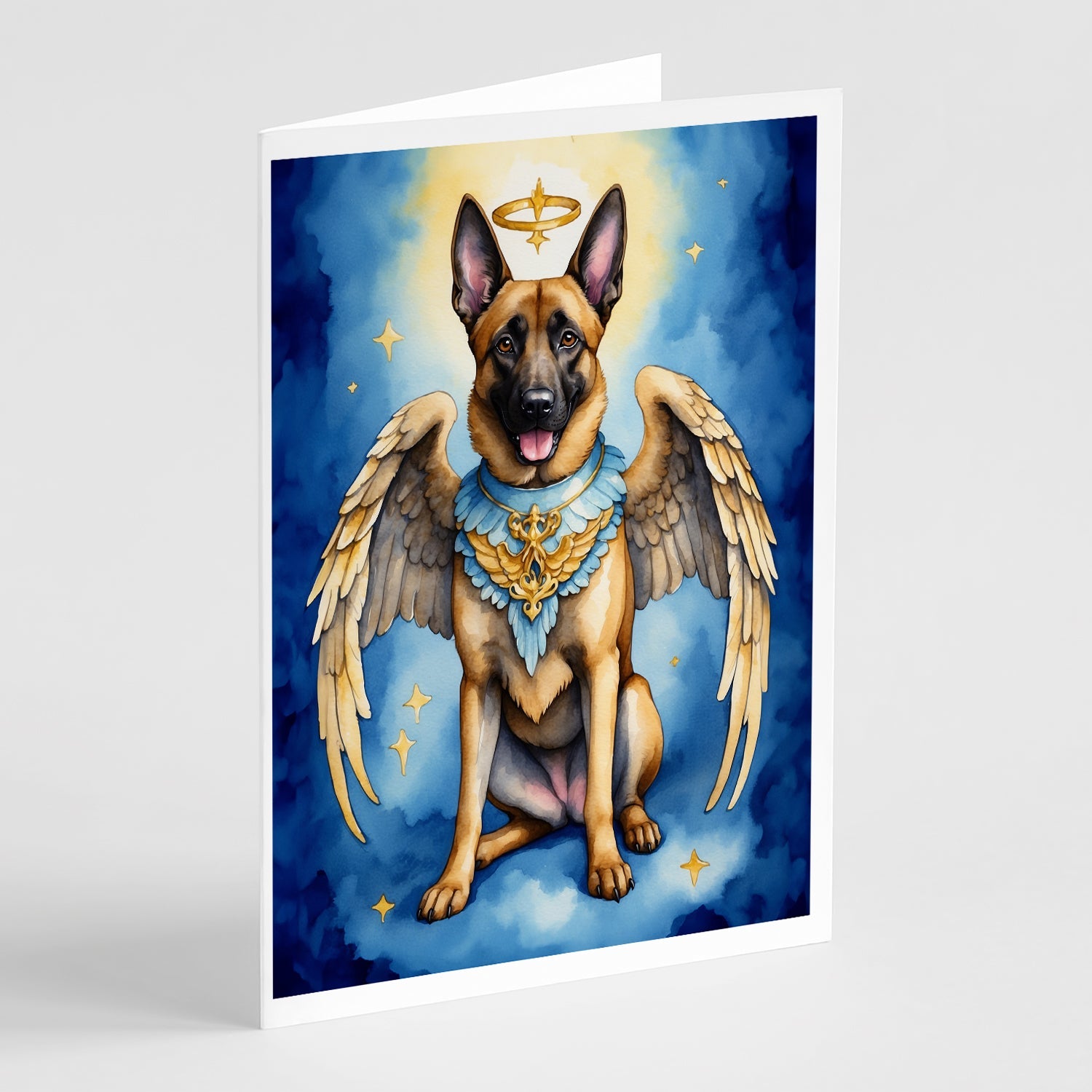 Belgian Malinois My Angel Greeting Cards Pack of 8 Blank Cards with Envelopes Whimsical A7 Size 5x7