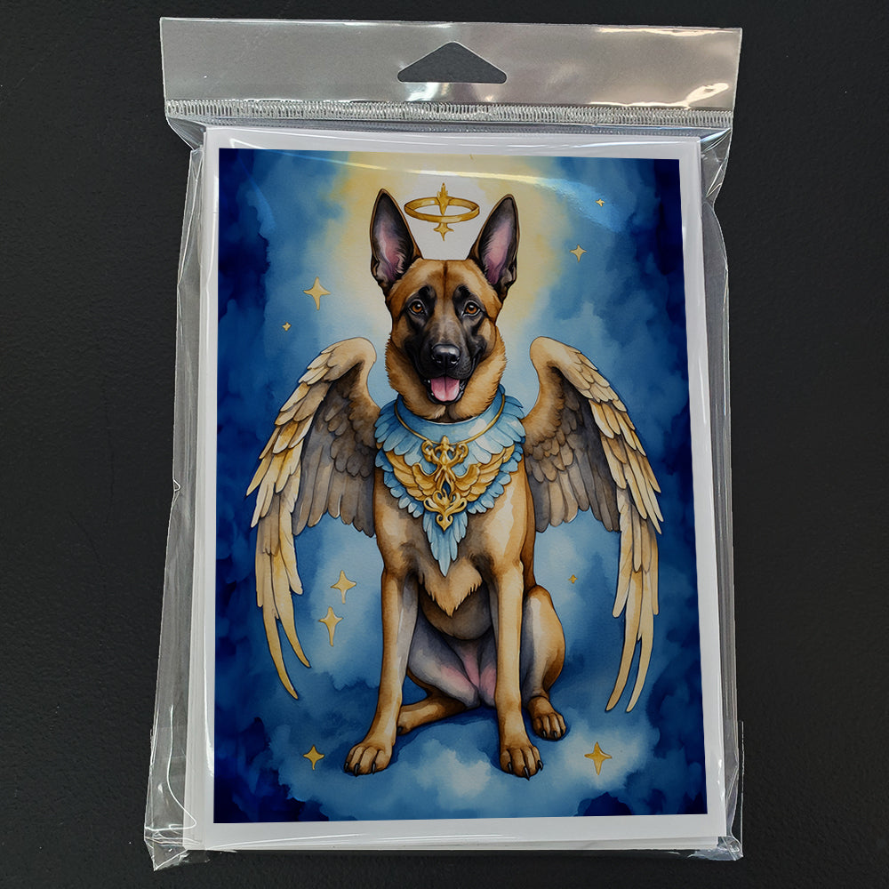 Belgian Malinois My Angel Greeting Cards Pack of 8 Blank Cards with Envelopes Whimsical A7 Size 5x7