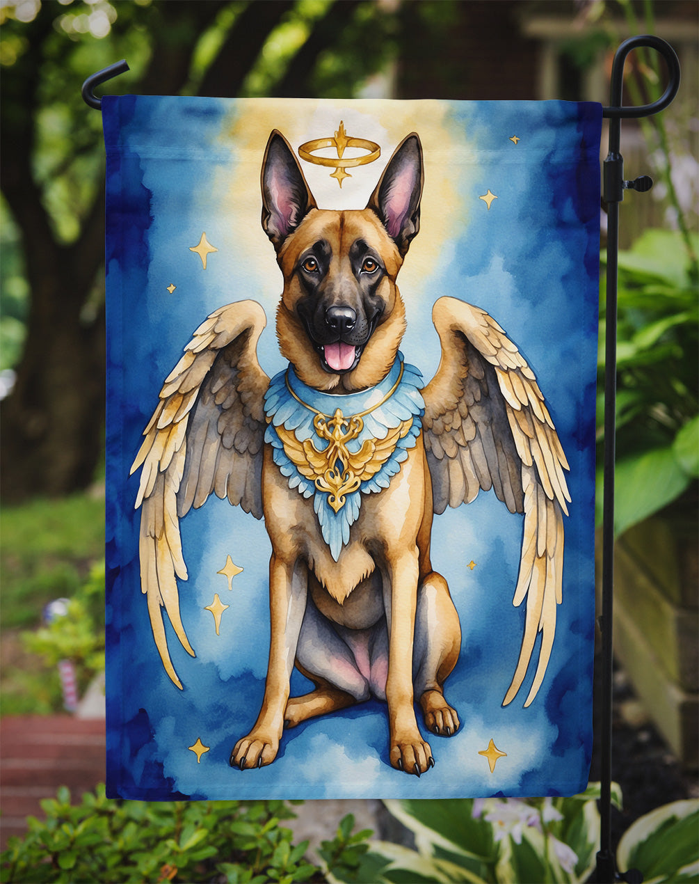 Belgian Malinois My Angel Garden Flag Mailbox Decorative Yard Banner Outside Patio Artwork for Flower Beds, Garden Size, Multicolor