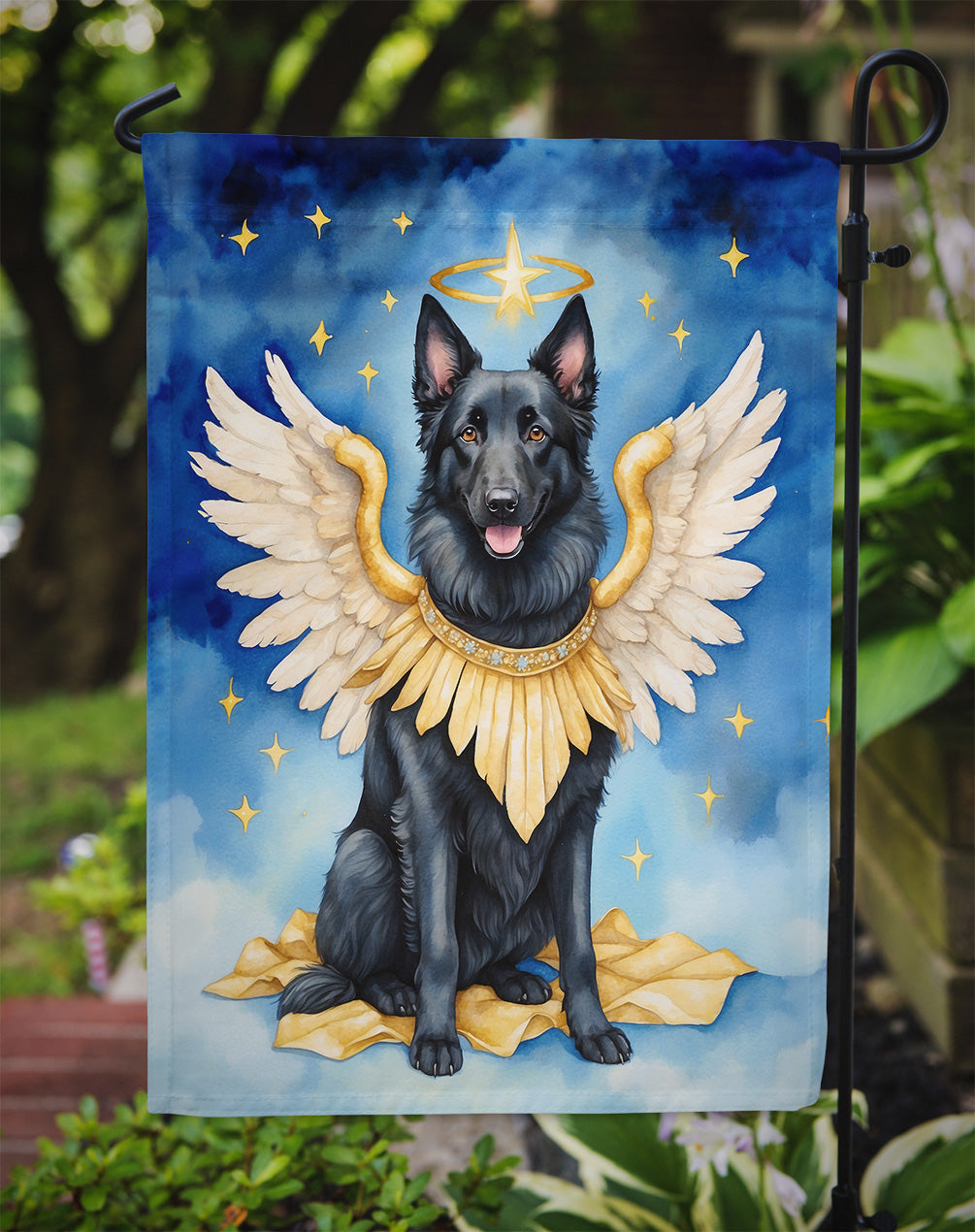 Belgian Sheepdog My Angel Garden Flag Mailbox Decorative Yard Banner Outside Patio Artwork for Flower Beds, Garden Size, Multicolor