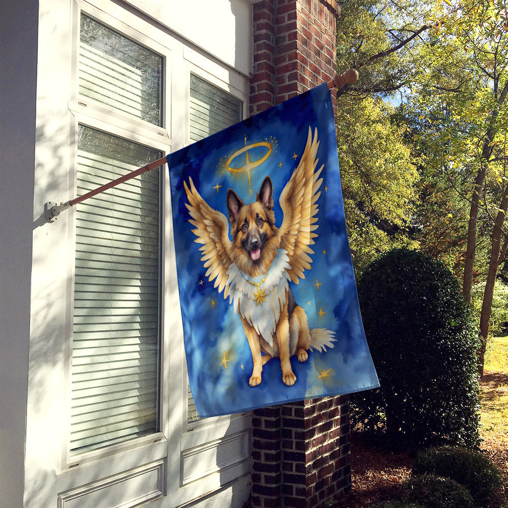 Belgian Tervuren My Angel House Flag 28x40 Porch Sleeve Pole Decorative Outside Yard Banner Artwork Wall Hanging, Polyester