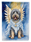 Bergamasco Sheepdog My Angel House Flag 28x40 Porch Sleeve Pole Decorative Outside Yard Banner Artwork Wall Hanging, Polyester