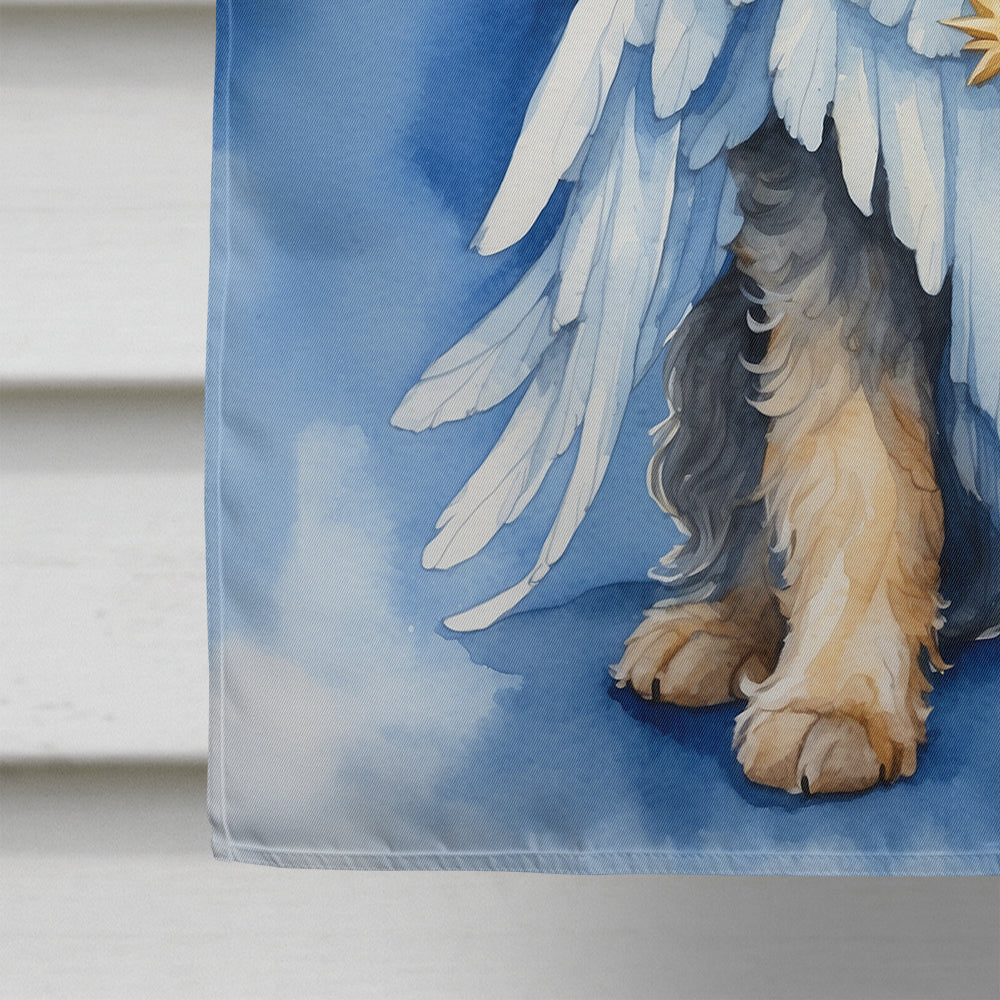 Bergamasco Sheepdog My Angel House Flag 28x40 Porch Sleeve Pole Decorative Outside Yard Banner Artwork Wall Hanging, Polyester
