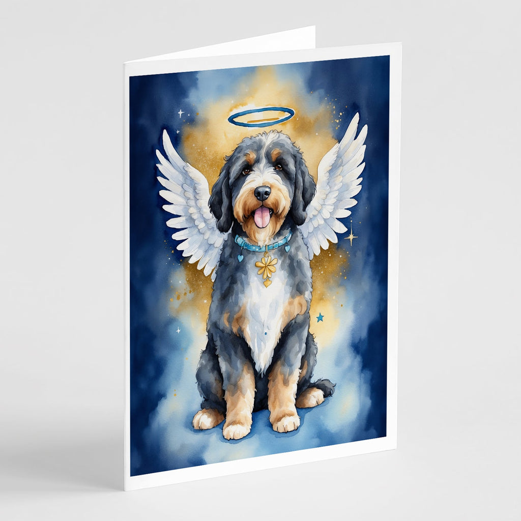 Bernedoodle My Angel Greeting Cards Pack of 8 Blank Cards with Envelopes Whimsical A7 Size 5x7