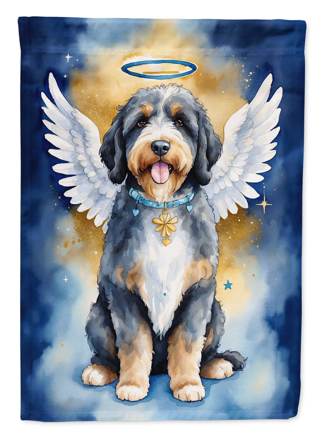 Bernedoodle My Angel Garden Flag Mailbox Decorative Yard Banner Outside Patio Artwork for Flower Beds, Garden Size, Multicolor