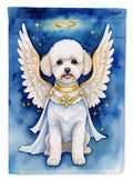 Bichon Frise My Angel House Flag 28x40 Porch Sleeve Pole Decorative Outside Yard Banner Artwork Wall Hanging, Polyester