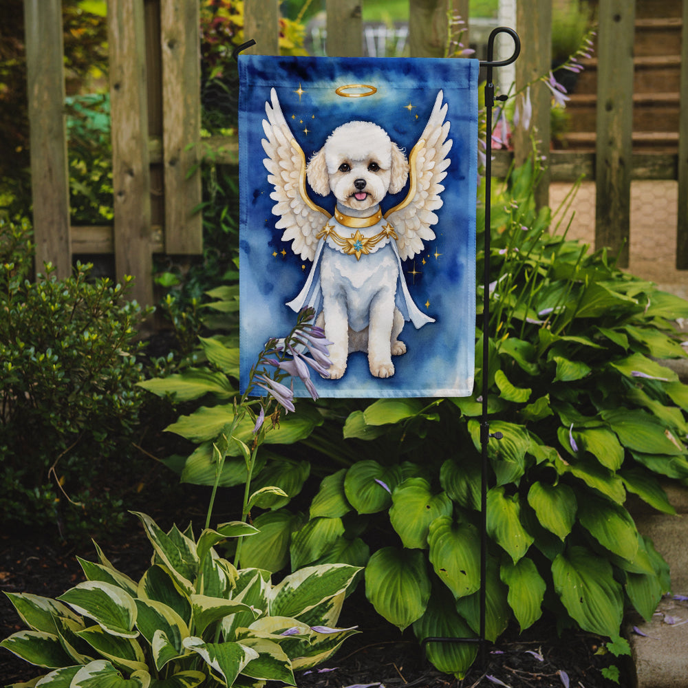 Bichon Frise My Angel Garden Flag Mailbox Decorative Yard Banner Outside Patio Artwork for Flower Beds, Garden Size, Multicolor