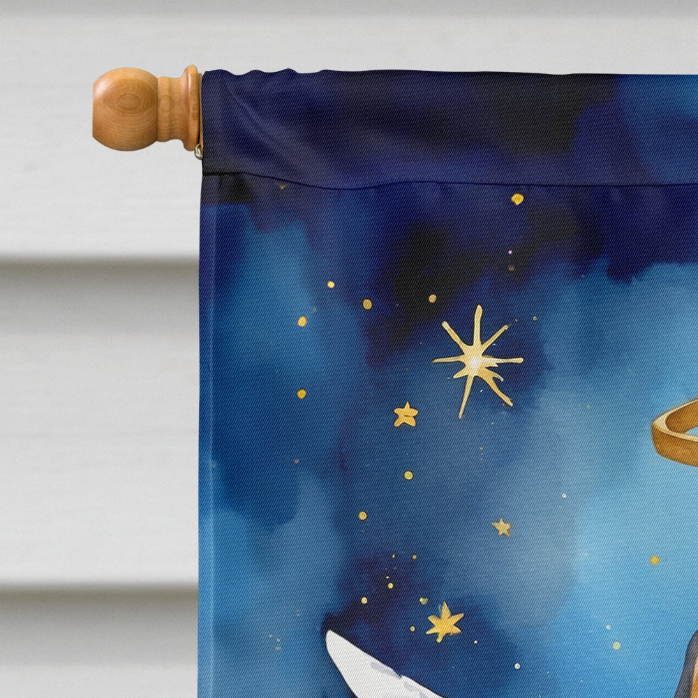 Black and Tan Coonhound My Angel House Flag 28x40 Porch Sleeve Pole Decorative Outside Yard Banner Artwork Wall Hanging, Polyester