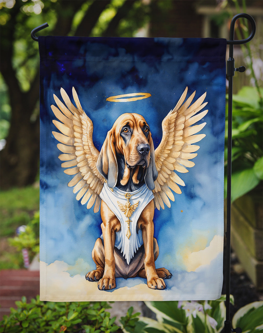 Bloodhound My Angel Garden Flag Mailbox Decorative Yard Banner Outside Patio Artwork for Flower Beds, Garden Size, Multicolor