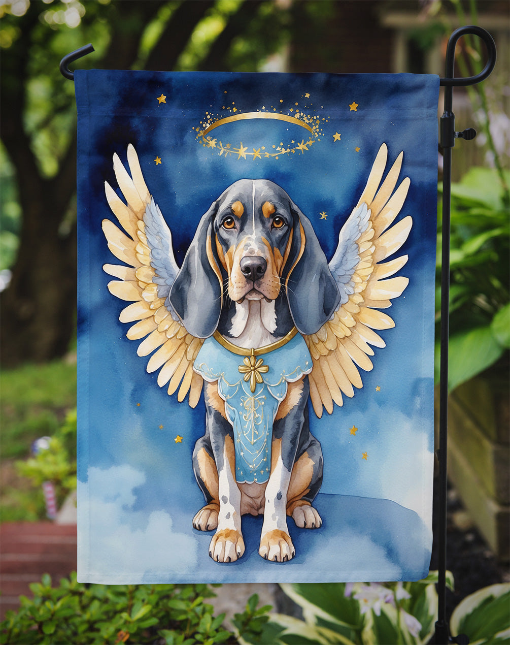 Bluetick Coonhound My Angel Garden Flag Mailbox Decorative Yard Banner Outside Patio Artwork for Flower Beds, Garden Size, Multicolor