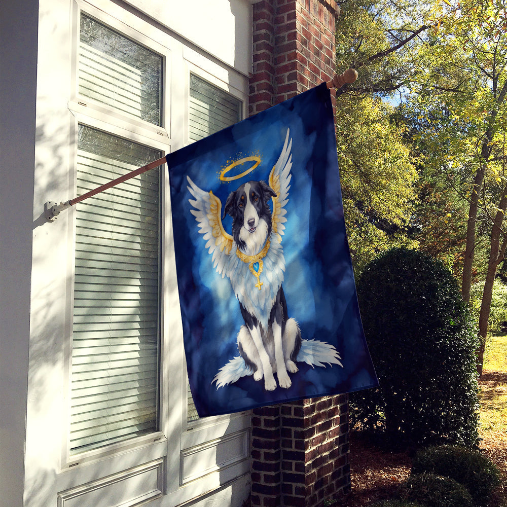Borzoi My Angel House Flag 28x40 Porch Sleeve Pole Decorative Outside Yard Banner Artwork Wall Hanging, Polyester
