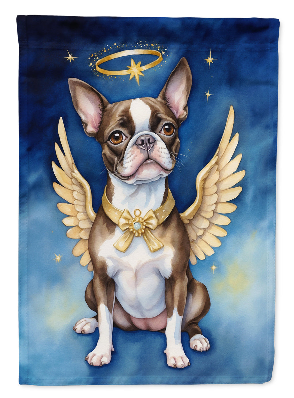 Boston Terrier My Angel Garden Flag Mailbox Decorative Yard Banner Outside Patio Artwork for Flower Beds, Garden Size, Multicolor